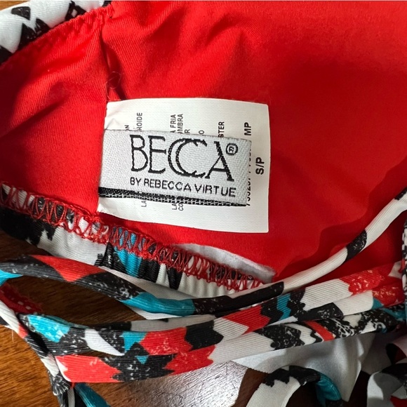 Becca Bikini Set sz Small Aztec Southwestern Pattern Coastal Cowgirl Hipster - Picture 6 of 12